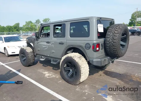 2020 Jeep Wrangler Unlimited Sahara из США, поврежденный, VIN 1C4HJXEN1LW220956